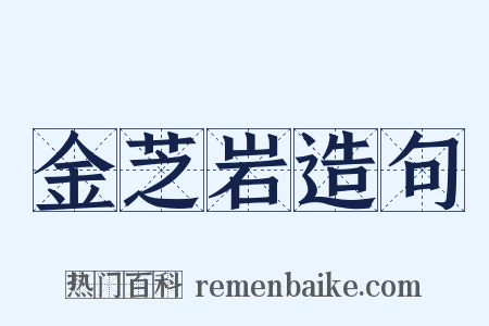 金芝岩造句是什么意思的图片